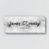 Wedding Couple Name Marble White Wall Art