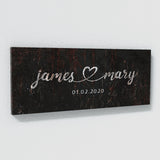 Wedding Couple Name Metal Rust Black Wall Art