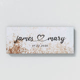 Wedding Couple Name Metal Rust White Wall Art
