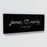 Wedding Couple Name Silver Wall Art