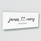 Wedding Couple Name White Wall Art