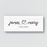 Wedding Couple Name White Wall Art