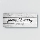 Wedding Couple Name White Wooden Wall Art