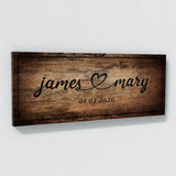 Wedding Couple Name Wooden Black Wall Art