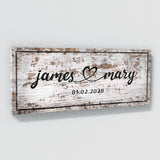 Wedding Couple Name Wooden White Wall Art