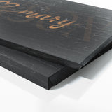 Wedding Family Name Black Wood Wall Art
