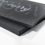 Wedding Family Name Concrete Black Wall Art