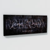 Wedding Family Name Concrete Rust Wall Art