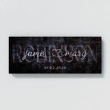 Wedding Family Name Concrete Rust Wall Art