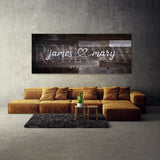 Wedding Family Name Darker Wooden Wall Art