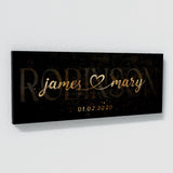 Wedding Family Name Gold Wall Art