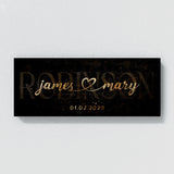 Wedding Family Name Gold Wall Art