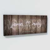 Wedding Family Name Grey Wooden Wall Art