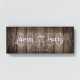 Wedding Family Name Grey Wooden Wall Art