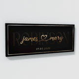 Wedding Family Name Luxury Gold Wall Art