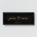 Wedding Family Name Luxury Gold Wall Art