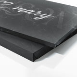 Wedding Family Name Marble Black Wall Art