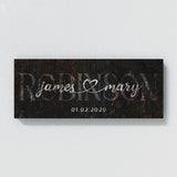 Wedding Family Name Metal Black Wall Art