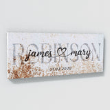 Wedding Family Name Metal White Wall Art