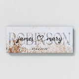 Wedding Family Name Metal White Wall Art