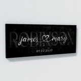Wedding Family Name Silver Wall Art