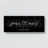 Wedding Family Name Silver Wall Art