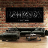 Wedding Family Name Silver Wall Art