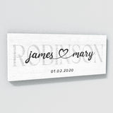 Wedding Family Name White Wall Art