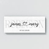 Wedding Family Name White Wall Art