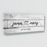 Wedding Family Name White Wooden Wall Art