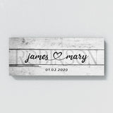 Wedding Family Name White Wooden Wall Art