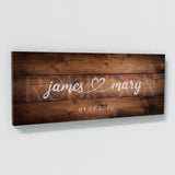 Wedding Family Name Wooden Plank Wall Art