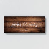 Wedding Family Name Wooden Plank Wall Art