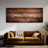 Wedding Family Name Wooden Plank Wall Art