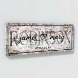 Wedding Family Name Wooden White Wall Art