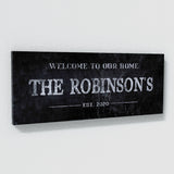 Welcome To Home Family Name Concrete Wall Art