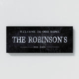 Welcome To Home Family Name Concrete Wall Art