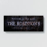 Welcome To Home Family Name Concrete Wall Art