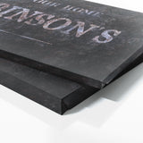 Welcome To Home Family Name Concrete Wall Art