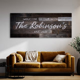 Welcome To Home Family Name Darker Wall Art