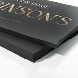 Welcome To Home Family Name Gold Wall Art