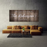 Welcome To Home Family Name Grey Wall Art