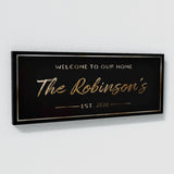 Welcome To Home Family Name Luxury Wall Art