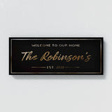 Welcome To Home Family Name Luxury Wall Art