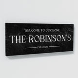 Welcome To Home Family Name Marble Wall Art