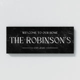 Welcome To Home Family Name Marble Wall Art