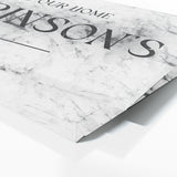 Welcome To Home Family Name Marble Wall Art