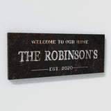 Welcome To Home Family Name Metal Wall Art