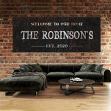 Welcome To Home Family Name Metal Wall Art