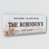 Welcome To Home Family Name Metal Wall Art